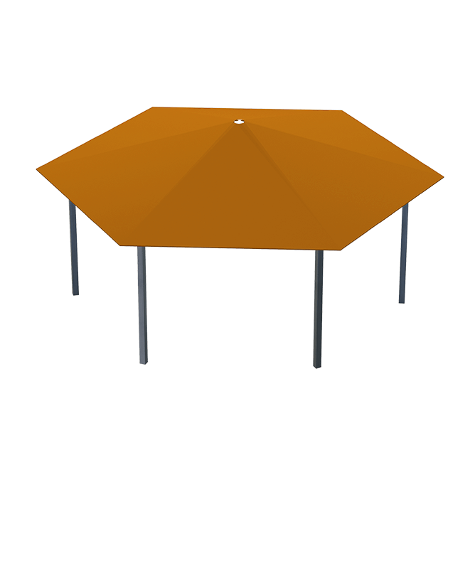Зонт с опорами барбекю лодки